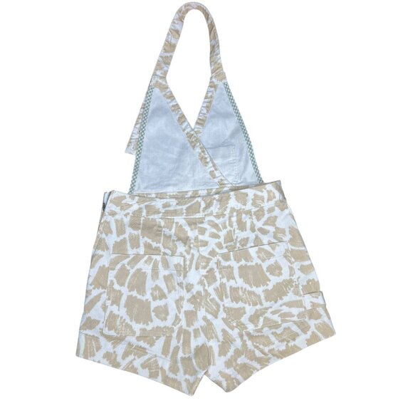 Anthropologie Maeve Gardeners Apron Shortalls Romper Neutral Women Size 6 - Picture 16 of 16